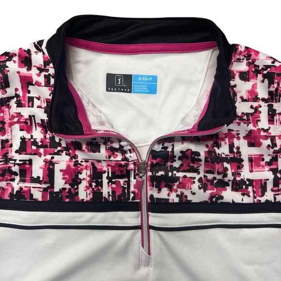 PGA Tour White and Black Sleeveless Graphic Tank Top - Picture 3 of 5